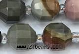 CCB1465 15 inches 9mm - 10mm faceted American picture beads