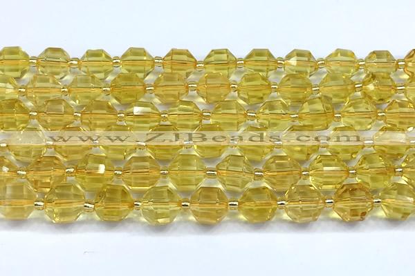 CCB1521 15 inches 8mm - 9mm faceted citrine gemstone beads