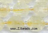 CCB1528 15 inches 9mm - 10mm faceted citrine gemstone beads