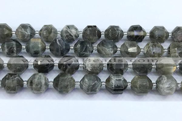 CCB1539 15 inches 11mm - 12mm faceted labradorite gemstone beads
