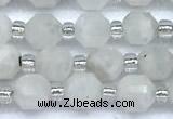 CCB1563 15 inches 5mm - 6mm faceted white moonstone beads