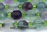 CCB1573 15 inches 5mm - 6mm faceted fluorite gemstone beads