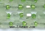 CCB1574 15 inches 5mm - 6mm faceted prehnite gemstone beads