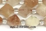 CCB1605 15 inches 10mm faceted sunstone gemstone beads