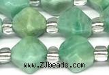 CCB1611 15 inches 10mm faceted amazonite gemstone beads