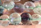 CCB1647 15 inches 6mm faceted teardrop fluorite beads