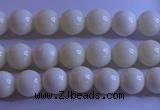 CCB300 15.5 inches 4mm round white coral beads wholesale