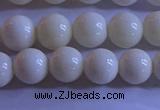 CCB302 15.5 inches 8mm round white coral beads wholesale