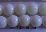 CCB303 15.5 inches 9mm round white coral beads wholesale