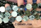 CCB505 15.5 inches 14mm coin jade gemstone beads wholesale