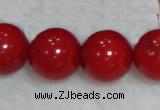 CCB58 15.5 inches 13-14mm round red coral beads Wholesale