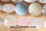 CCB614 15.5 inches 6mm faceted coin morganite gemstone beads