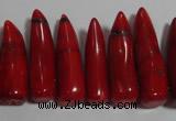 CCB66 16 inches horn shape red coral beads Wholesale