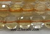 CCB703 15.5 inches 6mm faceted coin citrine gemstone beads