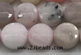 CCB724 15.5 inches 8mm faceted coin pink opal gemstone beads