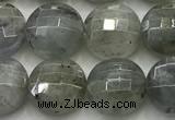 CCB726 15.5 inches 8mm faceted coin labradorite gemstone beads
