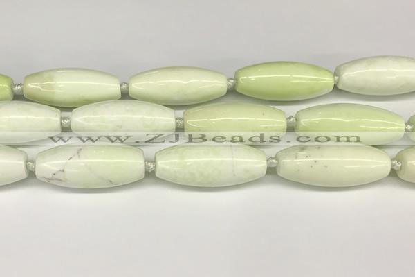 CCB783 15.5 inches 15*38mm - 16*40mm rice lemon turquoise beads
