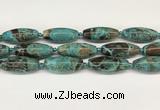 CCB784 15.5 inches 15*38mm - 16*40mm rice ocean agate beads