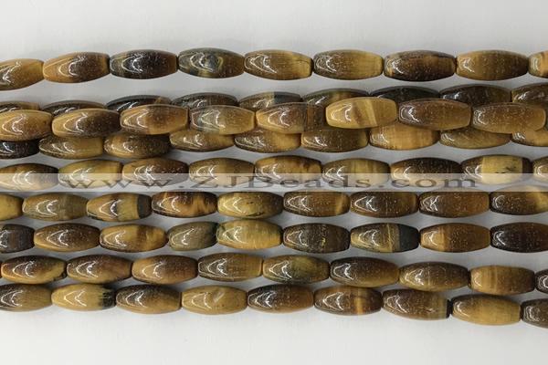 CCB815 15.5 inches 5*12mm rice yellow tiger eye beads wholesale