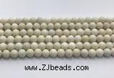 CCB822 15.5 inches 8mm round ivory jasper gemstone beads wholesale
