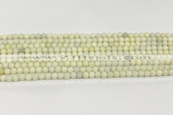 CCB827 15.5 inches 4mm round ivory jasper gemstone beads wholesale