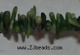 CCB87 15.5 inch 2*8mm irregular branch green coral beads Wholesale