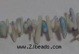 CCB89 15.5 inch 2*8mm irregular branch light blue coral beads