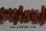 CCB90 15.5 inch 2*8mm irregular branch coffee coral beads Wholesale