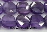 CCB902 15.5 inches 8*8mm faceted square amethyst beads