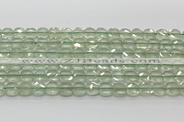 CCB906 15.5 inches 8*8mm faceted square prehnite beads