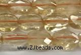 CCB920 15.5 inches 6*8mm faceted oval citrine beads