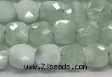 CCB974 15.5 inches 6*6mm faceted square angel skin beads