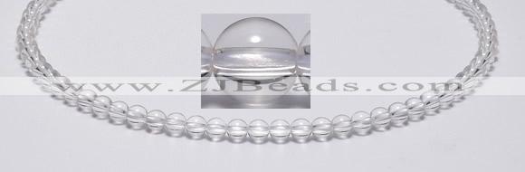 CCC01 15 inches 6mm round white crystal beads Wholesale