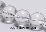 CCC04 15 inches 14mm round white crystal beads Wholesale