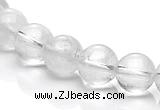 CCC07 15.5 inches 10mm round white crystal beads Wholesale