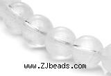 CCC08 15.5 inches 12mm round white crystal beads Wholesale