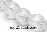 CCC09 15.5 inches 14mm round white crystal beads Wholesale