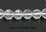 CCC209 15.5 inches 10mm faceted round grade AB natural white crystal beads