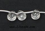 CCC228 10*14mm briolette grade AB natural white crystal beads