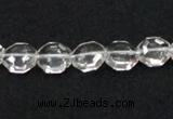 CCC240 10*10mm octagonal grade AB natural white crystal beads wholesale