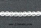 CCC251 15.5 inches 6mm faceted round grade A natural white crystal beads