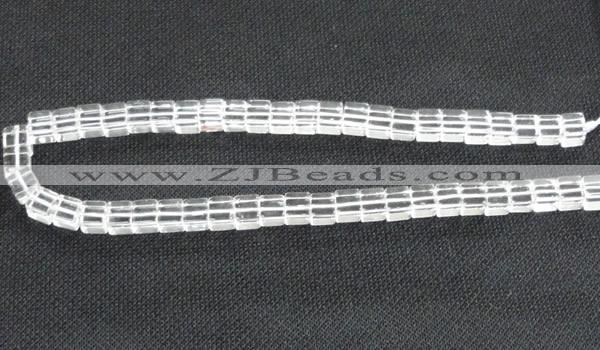 CCC260 15.5 inches 8*8mm cube grade A natural white crystal beads