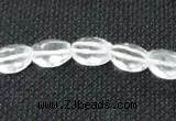 CCC261 15.5 inches 8*10mm faceted rice grade A natural white crystal beads
