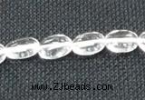 CCC269 15 inches 8*16mm oval grade A natural white crystal beads