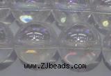 CCC404 15.5 inches 12mm round AB-color white crystal beads