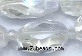 CCC635 15 inches 11*14mm - 15*20mm faceted nuggets AB-color white crystal beads
