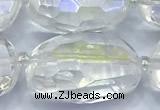 CCC636 15 inches 12*16mm - 15*25mm faceted nuggets AB-color white crystal beads