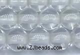 CCC637 15 inches 8mm round white crystal beads, 2mm hole