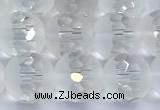 CCC641 15 inches 8mm faceted round white crystal beads