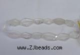 CCC755 15.5 inches 18*25mm - 25*35mm freeform white crystal beads